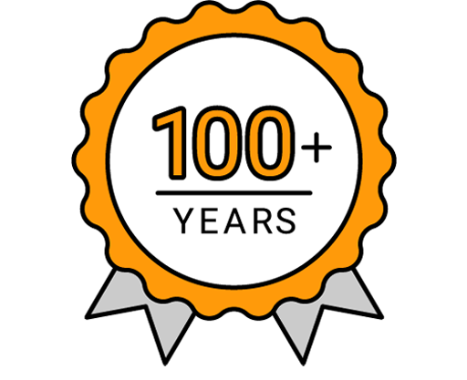 100+ years experience icon